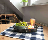 Navy Blue Plaid Napkins