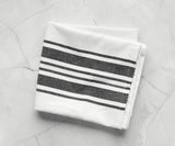 Black Kitchen Towels - Striped Tea Towels