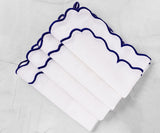 Blue Scalloped Napkins - Bulk Napkins