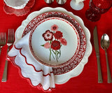 Red Scalloped Napkins