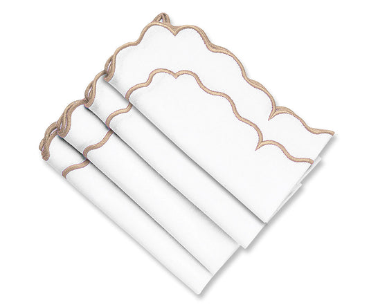 Scalloped Napkins - Cloth Napkins for Wedding