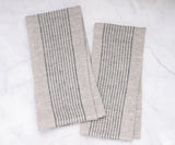 Striped Linen Tea Towels - Set of 2