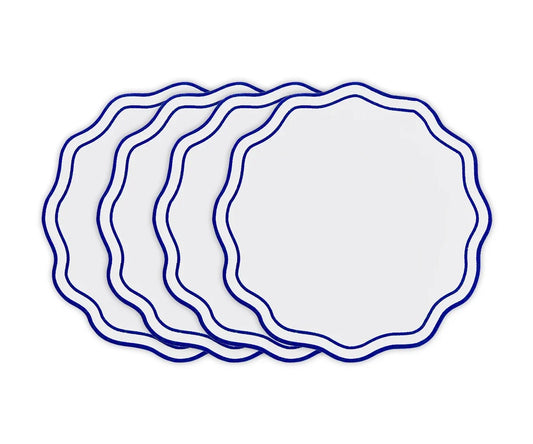 Blue Trim Woven Placemats