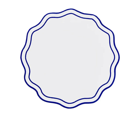 Blue Trim Woven Placemats