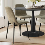 Haven & Oslo 35" Black Round Dining Table Set for 4 (5-Piece)