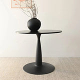 Haven & Oslo 35" Black Round Dining Table Set for 4 (5-Piece)