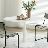 New Haven Modern 35" White Round Dining Table