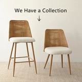 Nice Rattan Upholstered Dining Chair (Set of 4)
