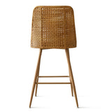 Nice 27" Modern Rattan Upholstered Counter Stool (Set of 4)