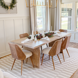Nice Rattan Upholstered Dining Chair (Set of 6)