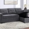 Noah Flippable, Convertible Storage Sleeper Chofa, Gray