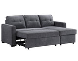Noah Flippable, Convertible Storage Sleeper Chofa, Gray
