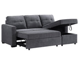 Noah Flippable, Convertible Storage Sleeper Chofa, Gray
