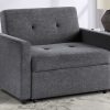 Noah Convertible Sleeper Chair-and-a-Half, Gray
