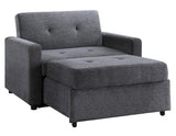 Noah Convertible Sleeper Chair-and-a-Half, Gray
