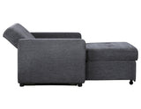 Noah Convertible Sleeper Chair-and-a-Half, Gray