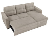 Noah Flippable, Convertible Storage Sleeper Chofa, Tan