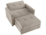 Noah Convertible Sleeper Chair-and-a-Half, Brown