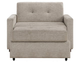 Noah Convertible Sleeper Chair-and-a-Half, Brown