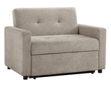 Noah Convertible Sleeper Chair-and-a-Half, Brown