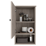 St. Angelo Medicine Cabinet with Single-Door Compartment, Two Interior Shelves, Lower Open Storage Shelf and Modern Wall-Mounted Design for Organized Bathroom Essentials, Daily Convenience and Space-Saving Home Functionality