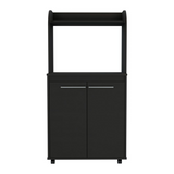 Kira Kitchen Kart, Double Door Cabinet, One Open Shelf, Two Interior Shelves