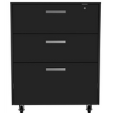 Tuhome Storage Cabinet with Superior Top, Three Spacious Drawers, Mobile Drawer Base with Four Casters and Ergonomic Design for Office, Home Workspace, Organization and Modern Multifunctional Storage Solutions