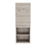 Mila Bathroom Cabinet with Single-Door Compartment, Two Interior Shelves, Dual External Open Shelves and Space-Saving Wall Design for Organized Storage, Daily Essentials Access and Modern Bathroom Convenience