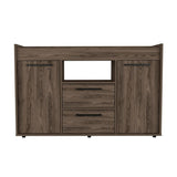 Tuhome Lyon Sideboard with Two Spacious Drawers, Double Door Cabinets with Interior Shelves, Expansive Superior Top Surface and Modern Storage Design for Elegant, Organized Living and Dining Room Environments
