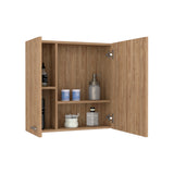 Tuhome Sines Mirror Medicine Cabinet with Double Door, Four Interior Shelves, Humidity-Resistant Bathroom Storage, Wall Mounted Organizer for Toiletries, Essentials and Daily Use Items in Compact Minimalist Design