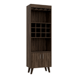 TUHOME Oslo Bar Cabinet with Twelve Built-In Wine Rack, Double Door Cabinet, Two Shelves, Freestanding Home Bar Storage for Entertaining, Wine Organization and Modern Living Room or Dining Room Display