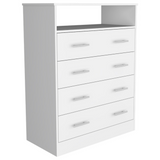 Sanna Four Drawer Dresser,  One Open Shelf