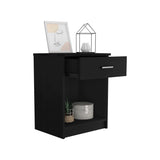 Eco Nightstand, Superior Top,  Single Drawer, Lower Shelf