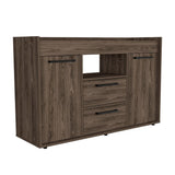Tuhome Lyon Sideboard with Two Spacious Drawers, Double Door Cabinets with Interior Shelves, Expansive Superior Top Surface and Modern Storage Design for Elegant, Organized Living and Dining Room Environments