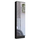Leto XL Shoe Rack with Full-Length Mirror, Five Interior Shelves, Single-Door Cabinet and Space-Saving Vertical Design for Organizing Multiple Shoe Pairs and Enhancing Entryway or Bedroom Storage Convenience
