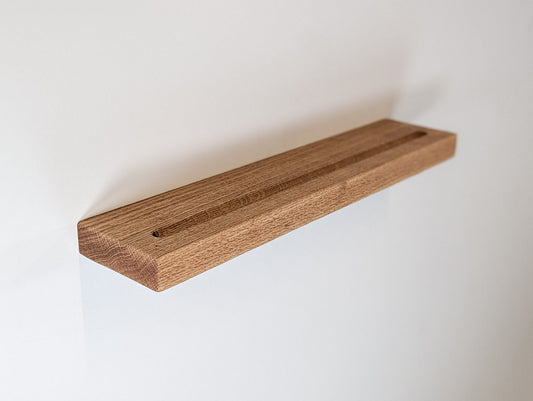 Oak Vinyl Record Floating Display Shelf