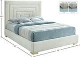 Nora Velvet Bed - Sumptuous Glamorous Design with Deep Channel Tufting and Customizable Legs