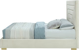 Nora Velvet Bed - Sumptuous Glamorous Design with Deep Channel Tufting and Customizable Legs