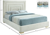 Nora Velvet Bed - Sumptuous Glamorous Design with Deep Channel Tufting and Customizable Legs