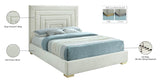 Nora Velvet Bed - Sumptuous Glamorous Design with Deep Channel Tufting and Customizable Legs