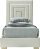 Nora Velvet Bed - Sumptuous Glamorous Design with Deep Channel Tufting and Customizable Legs