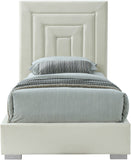 Nora Velvet Bed - Sumptuous Glamorous Design with Deep Channel Tufting and Customizable Legs