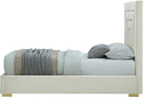 Nora Velvet Bed - Sumptuous Glamorous Design with Deep Channel Tufting and Customizable Legs