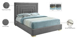 Nora Velvet Bed - Sumptuous Glamorous Design with Deep Channel Tufting and Customizable Legs