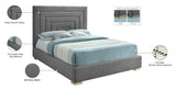 Nora Velvet Bed - Sumptuous Glamorous Design with Deep Channel Tufting and Customizable Legs