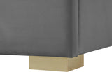 Nora Velvet Bed - Sumptuous Glamorous Design with Deep Channel Tufting and Customizable Legs
