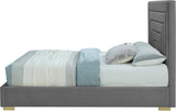 Nora Velvet Bed - Sumptuous Glamorous Design with Deep Channel Tufting and Customizable Legs