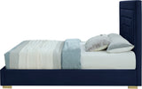 Nora Velvet Bed - Sumptuous Glamorous Design with Deep Channel Tufting and Customizable Legs