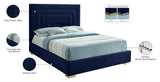 Nora Velvet Bed - Sumptuous Glamorous Design with Deep Channel Tufting and Customizable Legs