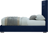 Nora Velvet Bed - Sumptuous Glamorous Design with Deep Channel Tufting and Customizable Legs